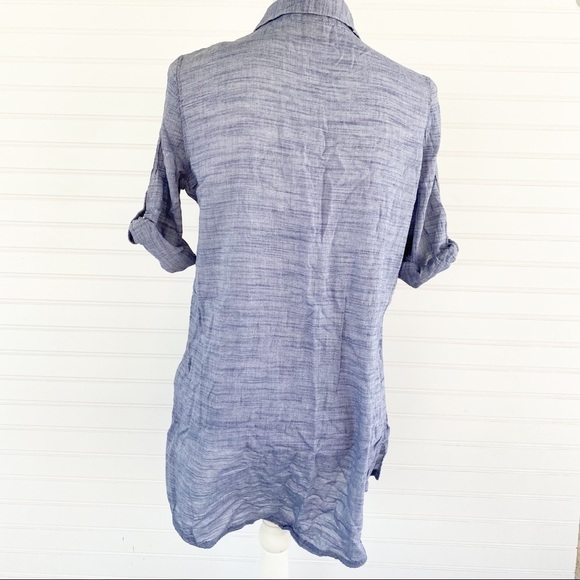 Tunic top Size Medium blue chambray - Picture 3 of 8